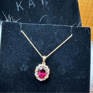 Le Vian Rhodolite and Diamond Necklace